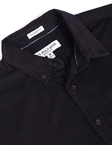 Image of U.S. Polo ASSN. Men Cotton Solid Tailored Fit Shirt