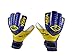 ARZA Men Goalkeeper Soccer Gloves Furious with Finger Protection (Purple/Yellow, 10)