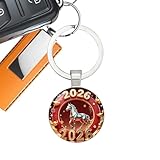 Llavero del Año del Caballo, decoración 2D para el coche, decoración de la mochila de Año Nuevo, para niños, adultos, estudiantes, amantes de los animales, turistas, fiesta de cumpleaños, viajes