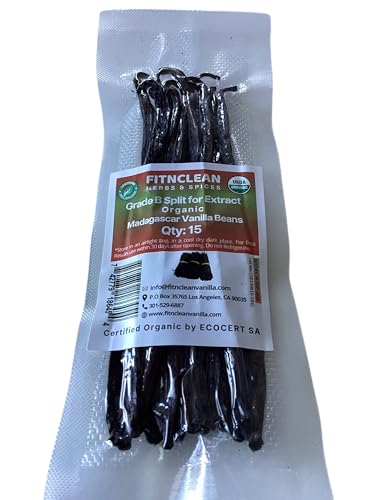 15 Organic Split Madagascar Vanilla Beans Grade B| 5"-7" For Extract by FITNCLEAN VANILLA| Bourbon NON-GMO Pods - Image 7