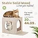 Teeloray Cat Wall Furniture 11.8 Inch Cat Wall Steps for Wall Mounted Cat Wall Floating Ladder Cat Stairs for Scratching Wooden Cat Climbing Shelves with Hemp Rope for Indoor Cats or Kitty, 2 Pcs