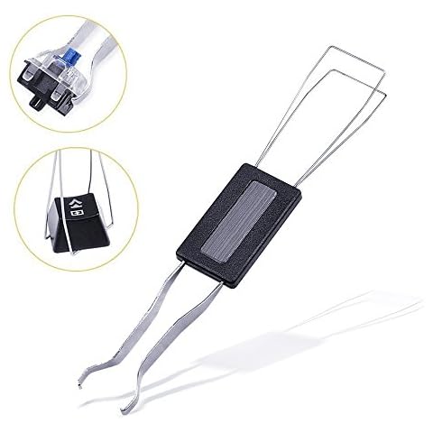 Wommty 2 PCS 2 in 1 Professional Keycap Puller Keycap Remover + Key Axis Remover for Mechanical Keyboard for Removing Fixing Keyboard Tools Cover
