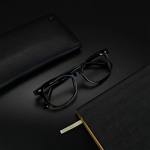 Image of VisionGlobal Blue Light Blocking Glasses for Computer Reading or Gaming, UV 400 Anti Glare Lenses Help Reduce Eye Strain and Fatigue, Men and Women Frame, x2.25 No Magnification