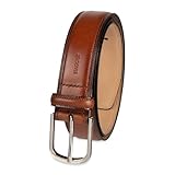 CLASSIC DESIGN: Experience the perfect mix of both comfort and sophistication with the Haggar Men's Dress Belt, crafted to complement your formal attire effortlessly. The polished nickel harness buckle creates seamless style. HAGGAR STYLE: Features a...