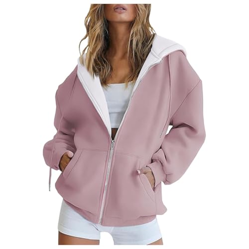 Sweat-shirt pour femme avec manteau à capuche à cordon idéal pour les sorties