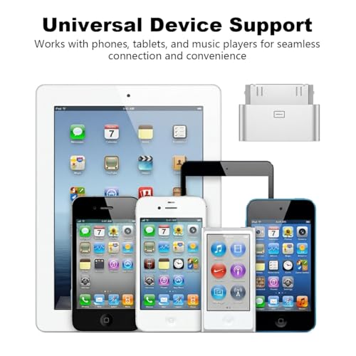 Image of Verilux 30-Pin to Lighting Adapter, 8-Pin Female to 30 Pin Male Dock Connector for iPhone Charging & Sync Support for iPhone 4 /4s /3G /3Gs, iPad 3 /2 /1, iPod Nano 5th /6th, iPod Touch 3rd /4th