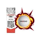 SHOCK'D GOLF BALLS - The World's Loudest Golf Ball - Viral Prank Ball (Sleeve of 3, Novelty) - Red Dot Button