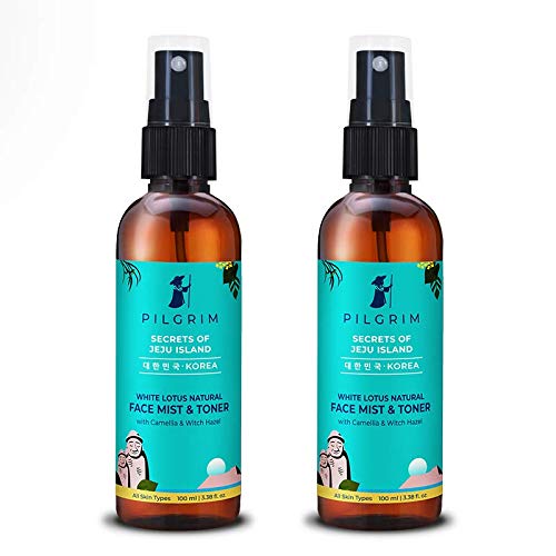 Pilgrim Pack of 2 Alcohol Free Face Toner, Face Mist For Pores Ti...