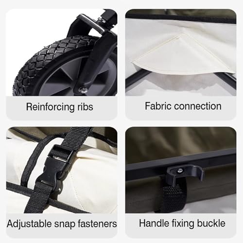 Carro utilitario plegable ideal para tus fines de semana de camping, compras y jardín 4