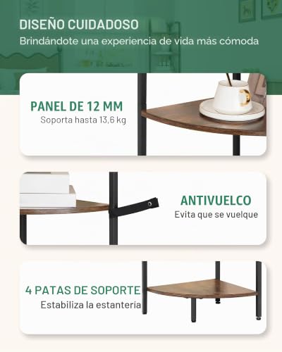 Organizador de baño esquinero de 6 niveles para ganar espacio útil 8