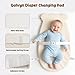 Baby Diaper Changing Pad with Wipeable & Waterproof PU Cover, Contoured Baby Changing Pad for Dresser, Non-Slip Changing Table Pad with Adjustable Strap, Cushioned Contoured Foam
