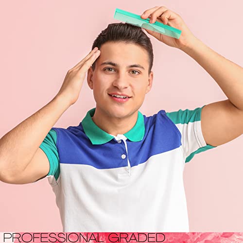 Allegro Combs 420 Hair Combs Barber Comb Set Hair Cutting Pocket Styling Combs For Hair Stylist Wide And Fine Set 12 Pk. (Fresh Mint) #TOP7