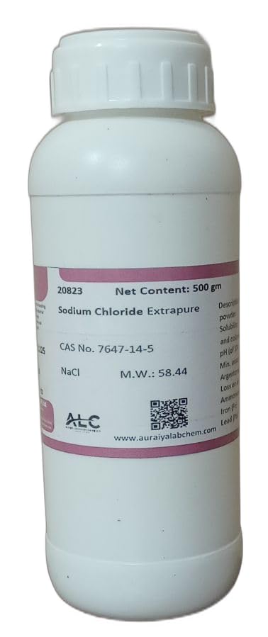 ALC Sodium Chloride Extrapure, Storage at Room Temperature, CAS 7647-14-5, Pack of 2 x 500gm, 20823-image-10