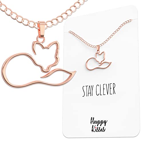 Pendentif renard Stay Clever idée cadeau bijou fille et femme
