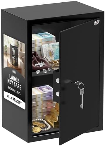 ZENO Large Office Safe 45L | Fireproof Office & Home Safe | Keys ...