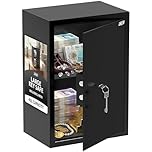 ZENO Large Office Safe 45L | Fireproof Office & Home Safe | Keys + Shelf For Extra Storage | Perfect for Home Office Hotel Business Jewellery Gun Cash Use Storage