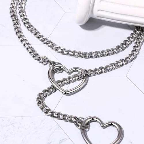 Choker cuir PU Flongo ajustable anti-irritation avec chaîne acier - 6