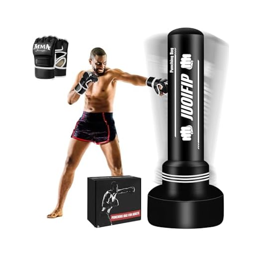YORWHIN 180cm Sac de Frappe Adulte avec des Gants de Boxe - Sac de Boxe Gonflable, Sacs de Kickboxing pour l'entraînement MMA Muay Thai Fitness Débutants