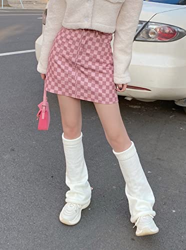 Image of WODECASA Girls Kawaii Leg Warmers Knitted Flared Leg Sleeves Goth Crochet Baggy Cuff Ankle Heap Socks