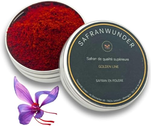 Safranwunder® Poudre de Safran, Qualité Premium - Classe 1 Moulue (5 grammes)
