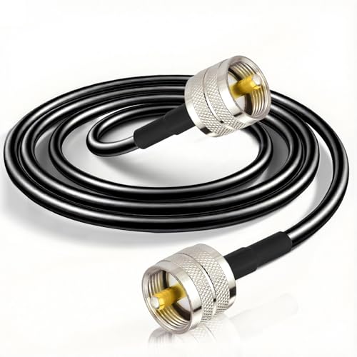 Bingfu Cable coaxial PL259 Cable antena CiBi 3m UHF PL-259 macho a macho baja pérdida RG58 50 Ohm para Tosmeter CB Twayrdio CB Potencia SWR Medidor Amplificador lineal Carga Ficticia Radio Amateur