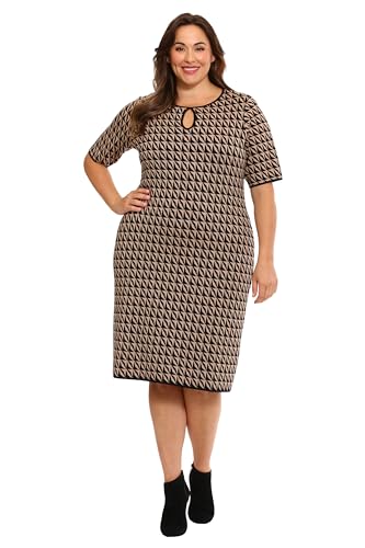 London Times T6987W Women'S Plus Size Knit Sweater Fall Boot Dress cover