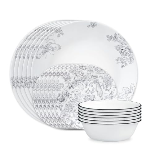 Image of Corelle Francheska 18-Piece Round Dinnerware Set, Service for 6
