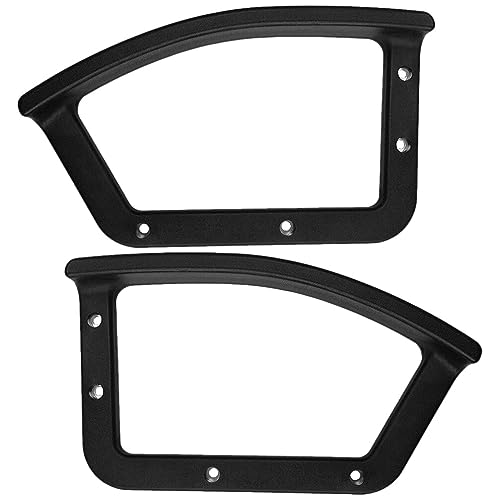 Chair Armrest Accessories Replacement Set 2Pcs Black Plastic Slanting Angle Office Chair Arm Rest Circles for Comfortable Support and Easy Installation