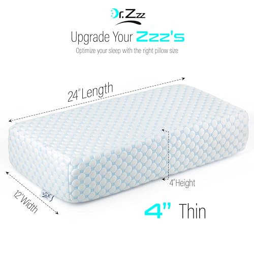 Dr. Zzz Cooling Cube Pillow and Knee Pillow for Side Sleepers, Bed Firm Memory Foam Pillows, Side Sleeper Pillows for Adults, Smooth Spine Alignment Cervical Neck Pillow for Neck Shoulder Pain Relief by Dr. Zzz - Used condition - Image 6