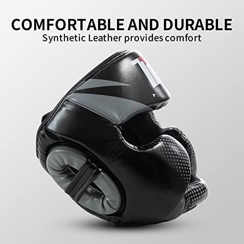 Boxing Headgear For Men Youth, Mma Training Kickboxing Sparring Martial Arts Head Gear Helmet, Gray, L/Xl #TOP2