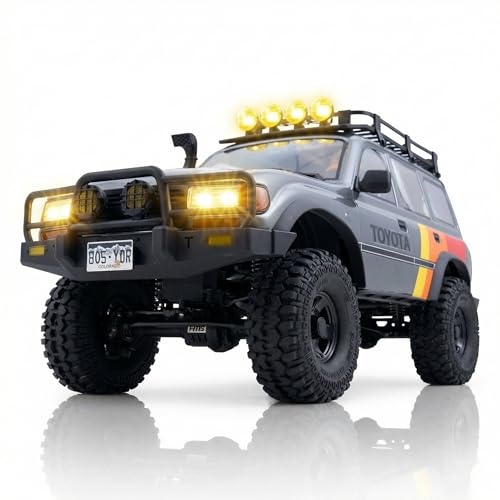 EAZYRC FMS FCX10 1/10 RC Crawler LC80 Series-Official Toyota Licensed,High-Performance RC Rock...