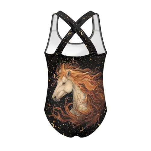Image of Girls One Piece Cat Swimsuits Quick Dry Cartoon Beach Bathing Suit Crossback Swimwear for Kids 5-14 Years