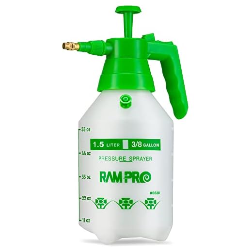 Garden Sprayer, ⅜ Gallon Pump Sprayer, 1.5L Weed Sprayer, 55 Oz Water Sprayer| Pump Spray Bottle For Lawn Sprayer, Plant Mister, Safety Valve & Adjustable Brass Nozzle, Pressure Hand Sprayer By RamPro