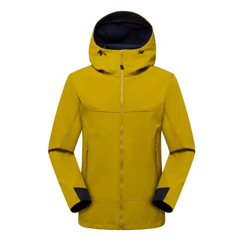 Chaqueta Impermeable Hombre Ligera y Transpirable Cortavientos con Bloque de Color Chaqueta Deportiva con Capucha para Senderismo Bicicleta Capa Impermeable para Bicicleta Gabardina Al Aire Libre