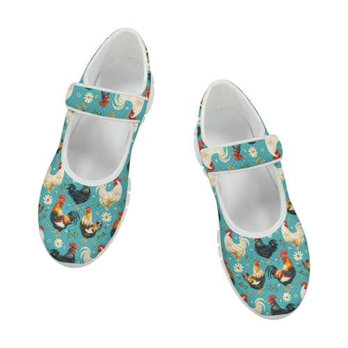 Coloranimal Shoes for Women Dressy Casual Mary Jane Shoes Womens Flats Lightweight Buckle Strap Slip On Shoes Womens Casual Shoes White Sole2