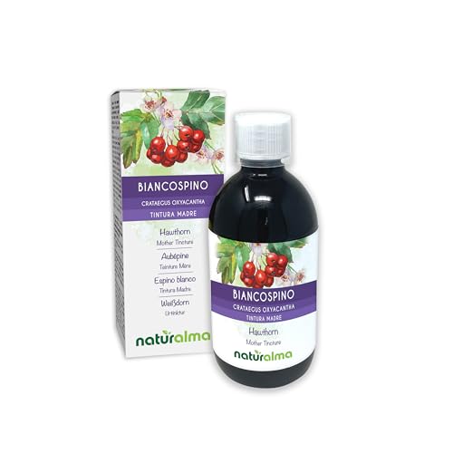 Espino blanco (Crataegus oxyacantha) hojas y flores Tintura Madre sin alcohol Naturalma - Extracto líquido gotas 500 ml - Complemento alimenticio - Vegano