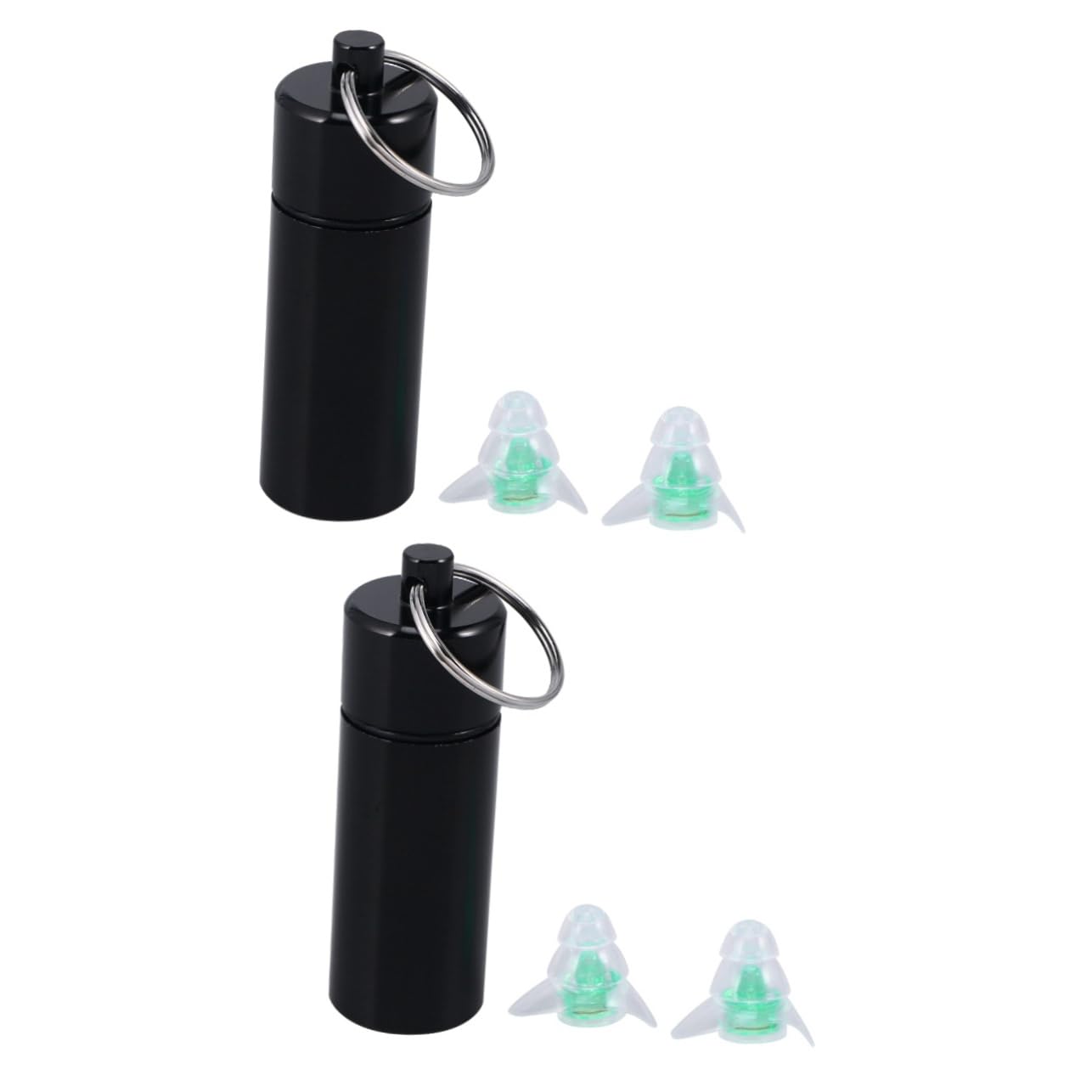 2piezas Tapones De Oído De Reducción De Para Dormir y Con Botella De Aislantes Para Ronquidos y Diseño Ergonómico y Verde Negro