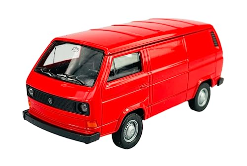 Welly Volkwagen T3 Transporter Kasten Rot 1979-1992 ca 1/43 1/36-1/46 Modell Auto
