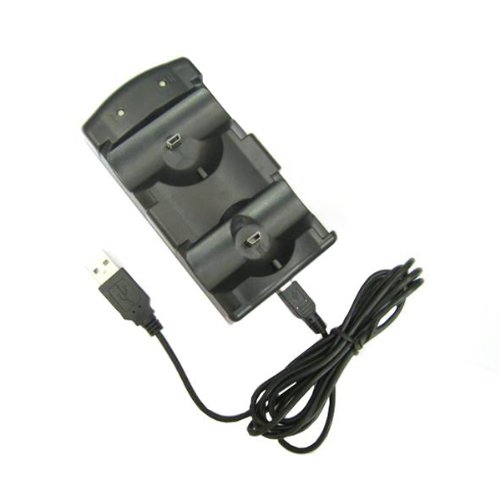 OSTENT 2 in 1 Charger Dock Station for Sony PS3 Wireless Bluetooth &amp; PS Move Controller