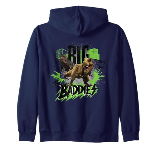 Jurassic World Chaos Theory hoodie à zip imprimé Big Baddies pour adolescent et adulte