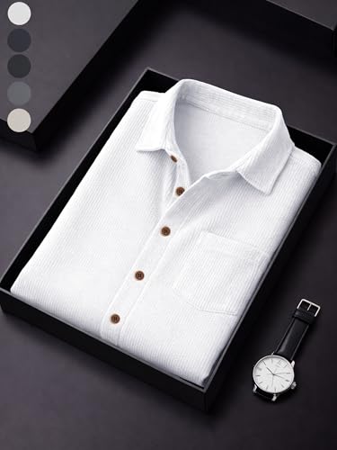 Image of Noble Monk Men's Polyester Regular Fit Solid Casual Shirt |Half Sleeve | |Stylish Shirt
