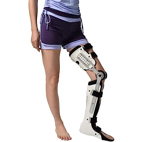 DLAZUM Rodillera, estabilizador Ajustable de Pierna Completa, órtesis de Rodilla, Rodillera, órtesis de Rodilla, Tobillo y pie, Fija para ligamentos Cruzados Anterior,Left Leg
