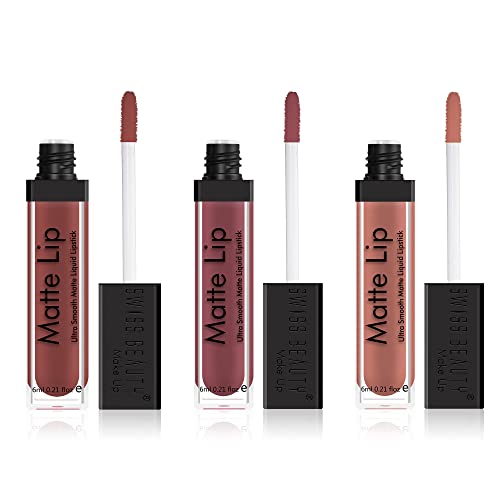 Image of Swiss Beauty Truly Matte Liquid Lipstick - Set of 3