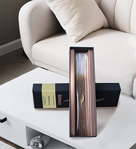 Ebsem Sermo Premium 24 Incense Sticks Hand Rolled Low Smoke Perfect For Aromatherapy, Meditation, Relaxation, Positivity, Calming (Vanilla), Natural Color #TOP3
