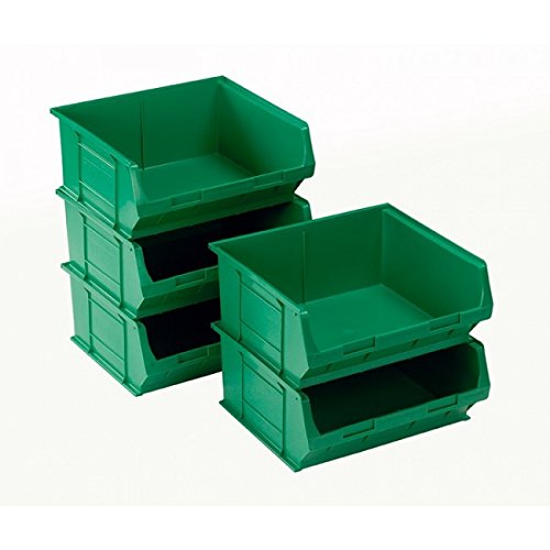 Barton Green Topstore Tc6 Storage Bins - Pack Of 5 - H182mm X W420 X D375 Mm - Choice Of Colours (Green)