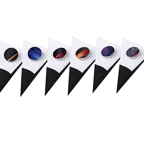 Image of Barry.Wang 6 PCS Men Ties Set Silk Business Fashion Woven Necktie Handkerchief Cufflinks Paisley Stripe Wedding Party