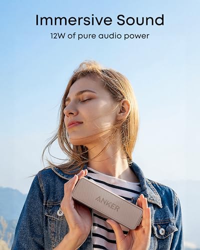 Image of Anker Soundcore 2 Portable Bluetooth Speaker with Stereo Sound, Bluetooth 5, Bassup, IPX7 Waterproof, 24-Hour Playtime, Wireless, Speaker for Home, Outdoors, Travel