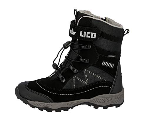 Lico Unisex Kinder Sundsvall Vs Schneestiefel, Schwarz Grau, 36 EU