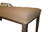 Waterproof Dining Bench Cover Protector - Perfect for Kids, Elderly, Restaurant,Clinics, Home - Machine Washable, Stretchy, Snugly Fit, Premium Quality, Clean The Mess Easily (49x17, Medium Brown)