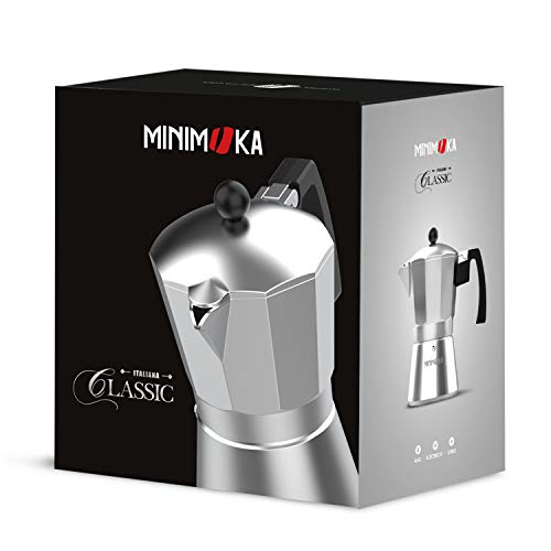 Cafetera Minimoka de acero inoxidable con válvula de seguridad y 12 tazas 4